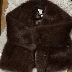 Faux Fur Brown Jacket